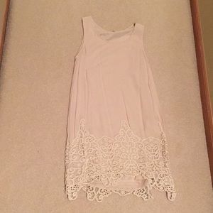 Off white or Cream dress with lace bottom